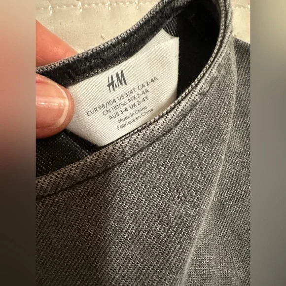 H&M Denim Look Jersey Dress 3-4T - Picture 7 of 7